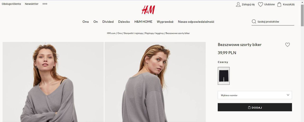 Martyna Gliwińska wybrała legginsy z H&M