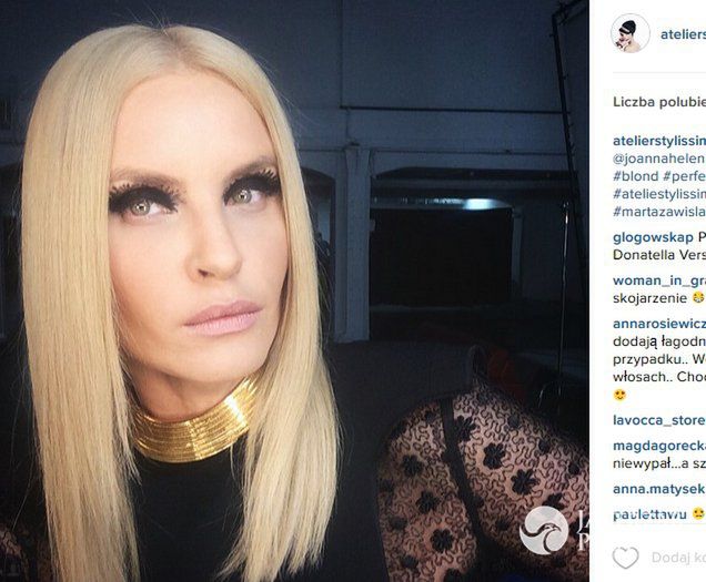 Joanna Horodyńska jak Donatella Versace