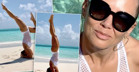 Kinga Rusin szaleje na plaży. Gwiazda pokazała swój trening jogi, a fani oniemieli z zachwytu. Co za ekstremalne figury