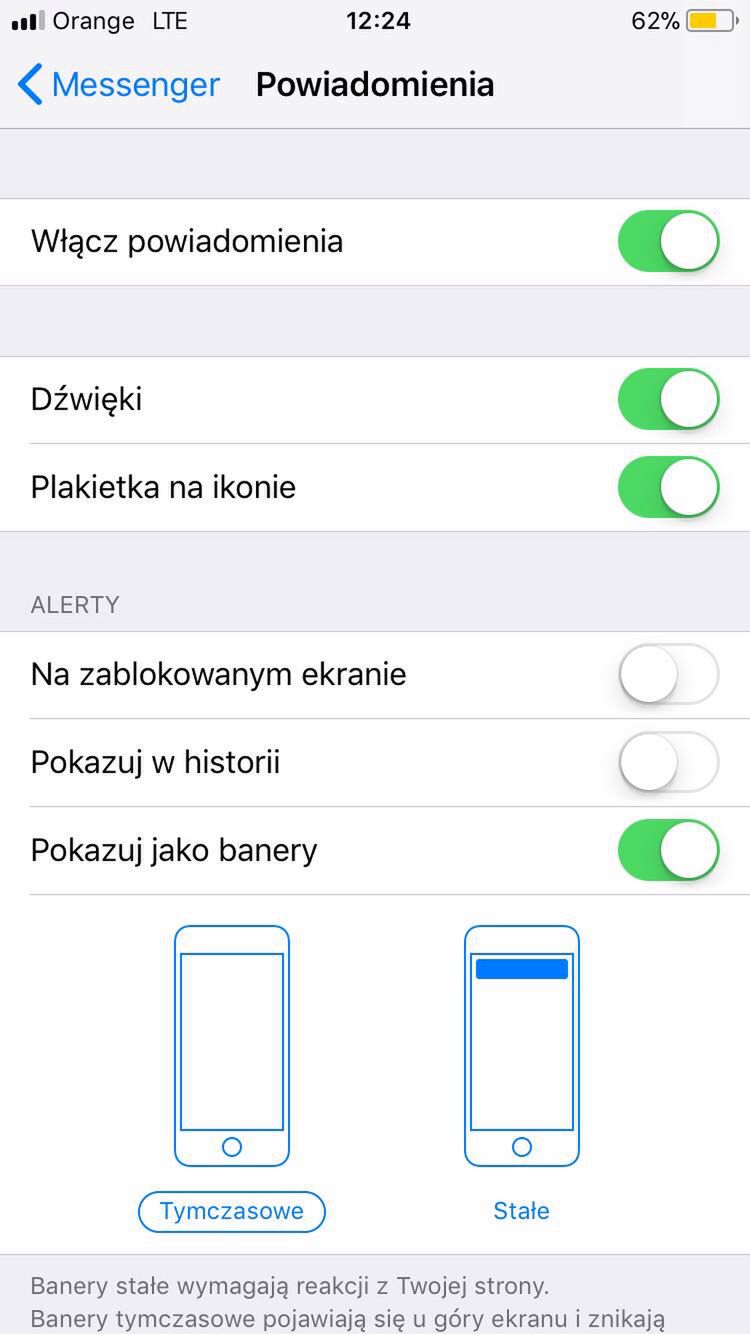 Messenger w iOS 