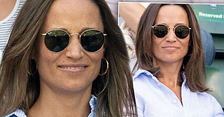 Cięzarna Pippa Middleton z bratem na Wimbledonie! Jej stylowa sukienka znakomicie podkreśliła spory brzuszek