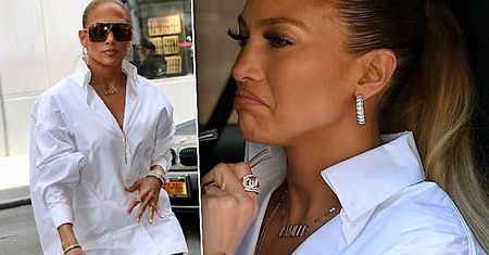 Jennifer Lopez w paskudnych butach do samej koszuli. Jak taka ikona stylu mogła założyć coś takiego?!