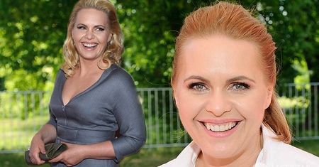Magdalena Stużyńska wygłupia się z byłym mężem na planie serialu ''Przyjaciółki''
