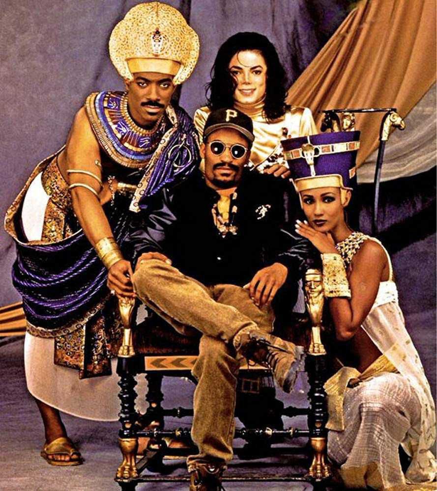 John Singleton z Michaelem Jacksonem na planie teledysku Remember the time