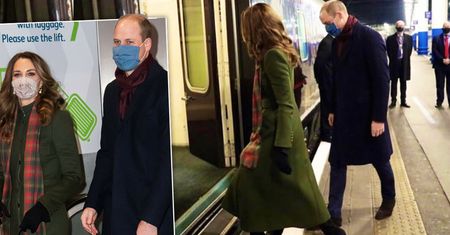 Pandemia szaleje, a Kate i William podróżują pociągiem! Zdjęcia z podróży podbijają internet