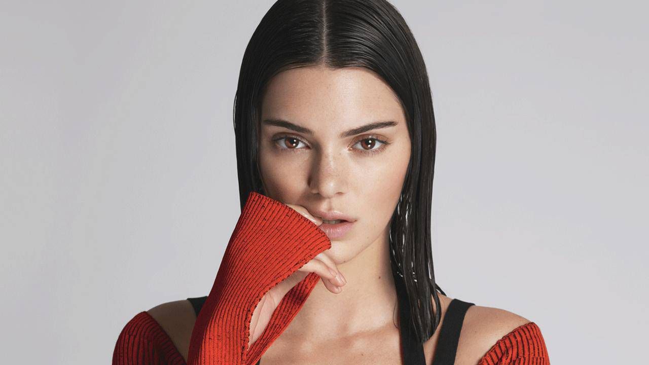 Kendall Jenner w sesji zdjęciowej, wyretuszowane zdjęcie