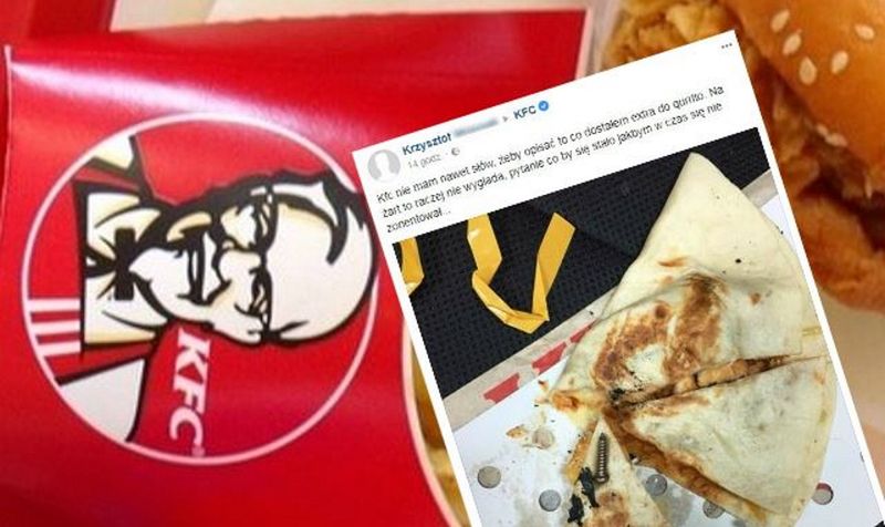 "Nie mam nawet słów". Klient pokazał, co znalazł w daniu z KFC