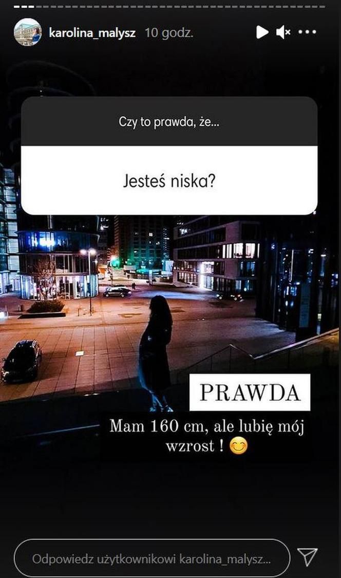 Karolina Małysz - ile ma wzrostu?