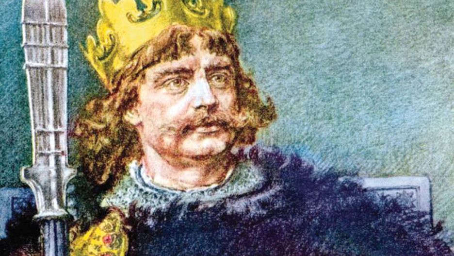 Bolesław I Chrobry według Jana Matejki, XIX w. Portret rysowany ołówkiem zostal, pokolorowany po śmierci malarza.Wikipedia