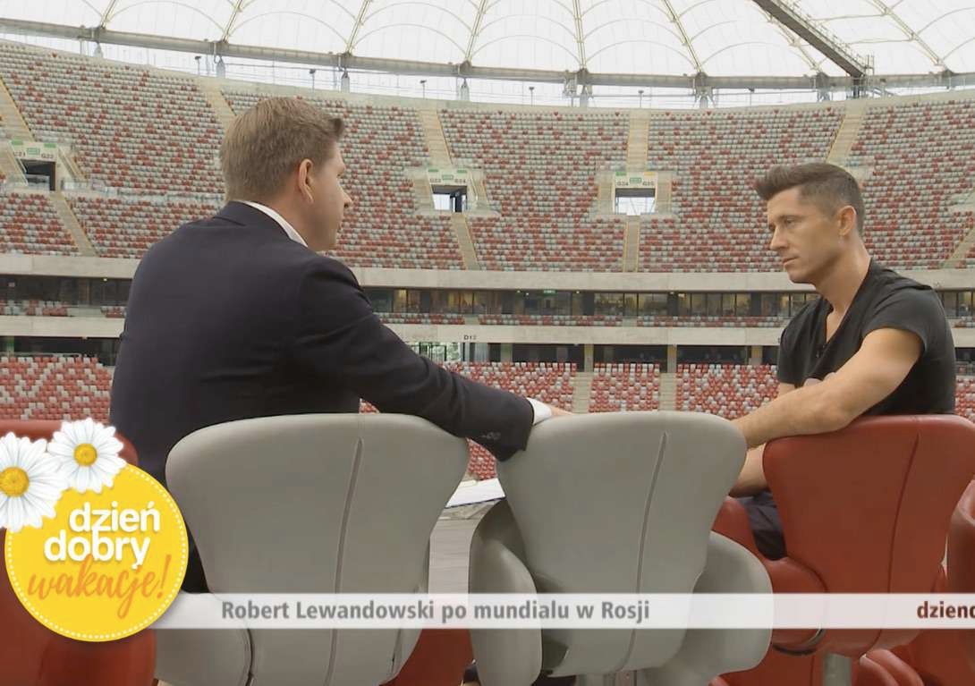 Robert Lewandowski w Dzień Dobry TVN Wakacje, wywiad Filipa Chajzera