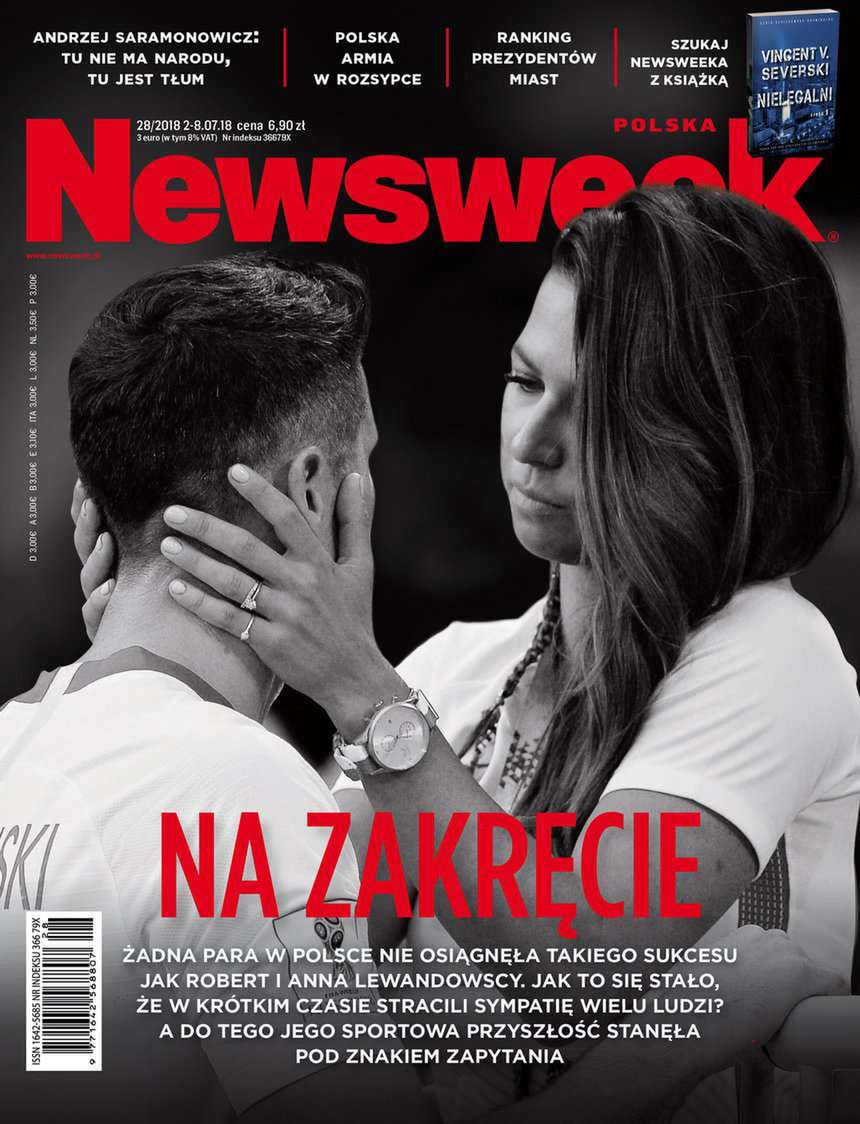 Anna i Robert Lewandowscy na okładce Newsweeka