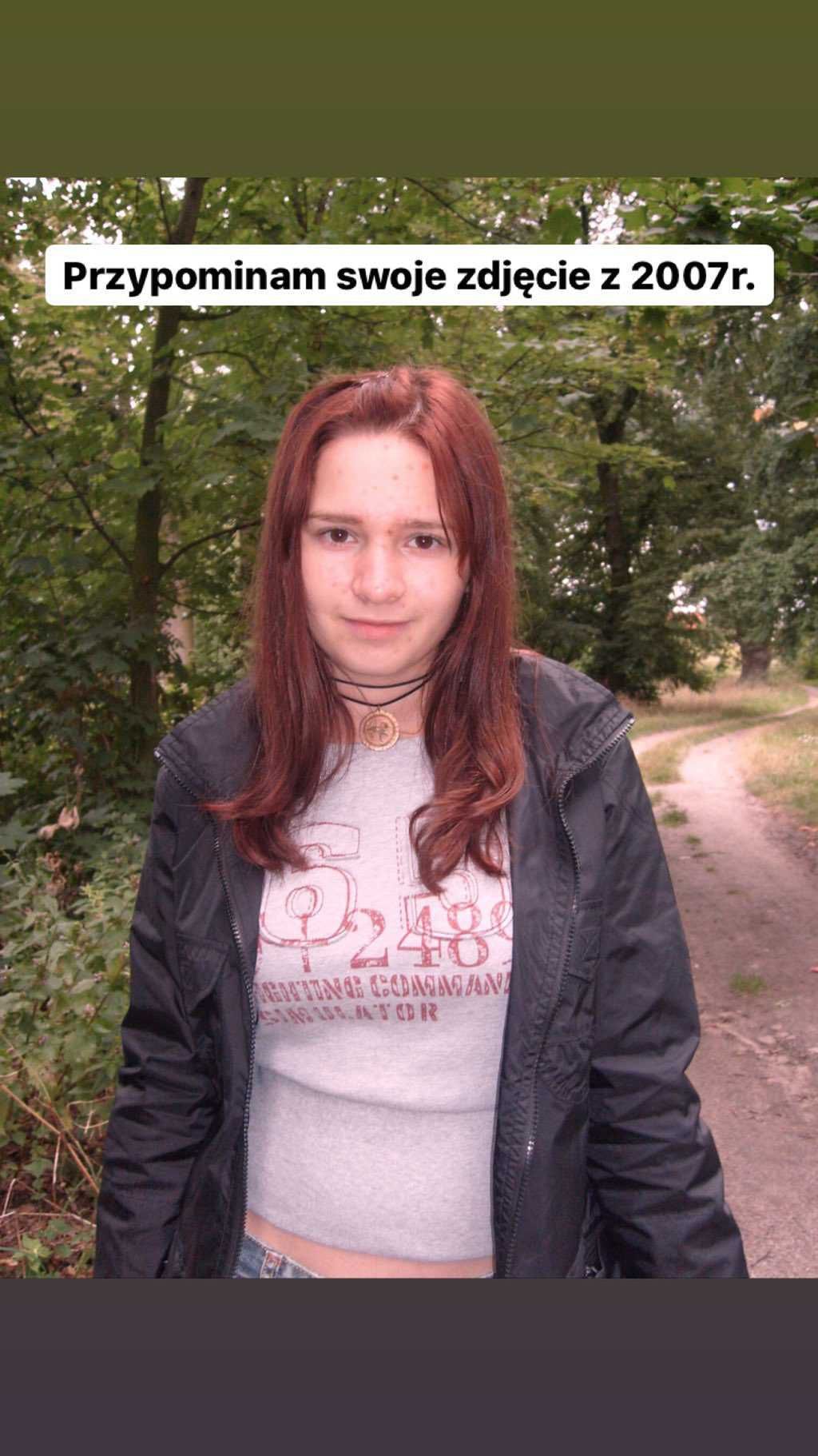 Nastoletnia Ewelina Lisowska bez makijażu