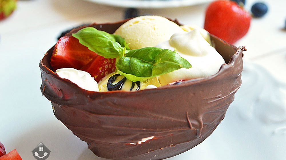 Czekoladowe miseczki do lodów
