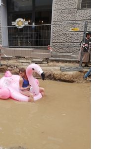 Dmuchany flaming zawstydził służby w Łodzi. Bajoro w centrum miasta ma wkrótce zniknąć