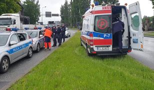 Dwa radiowozy i dwie osobówki. Kolizja w Łodzi