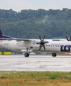 Awaryjne lądowanie na Okęciu. Bombardier natychmiast zawrócił