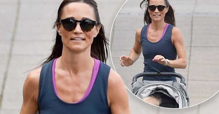 Szczuplutka siostra księżnej Kate przyłapana z synkiem podczas joggingu! Słodki Arthur to już spory kawaler o przepięknych oczach!