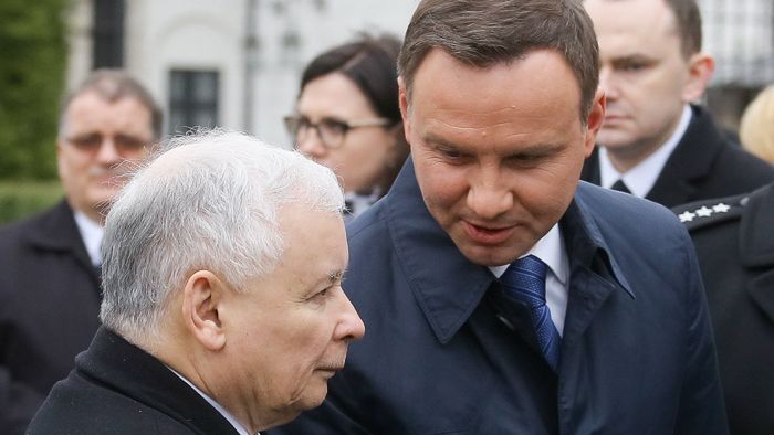 Prezydent Andrzej Duda oraz prezes PiS Jarosław Kaczyński
