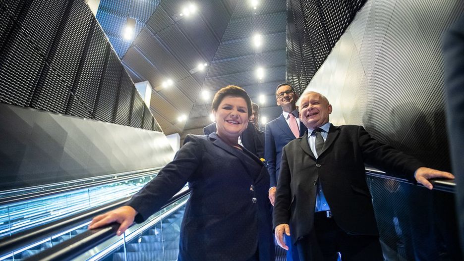 Wybory parlamentarne 2019. Liderzy PiS. Fot.: Andrzej Hrechorowicz