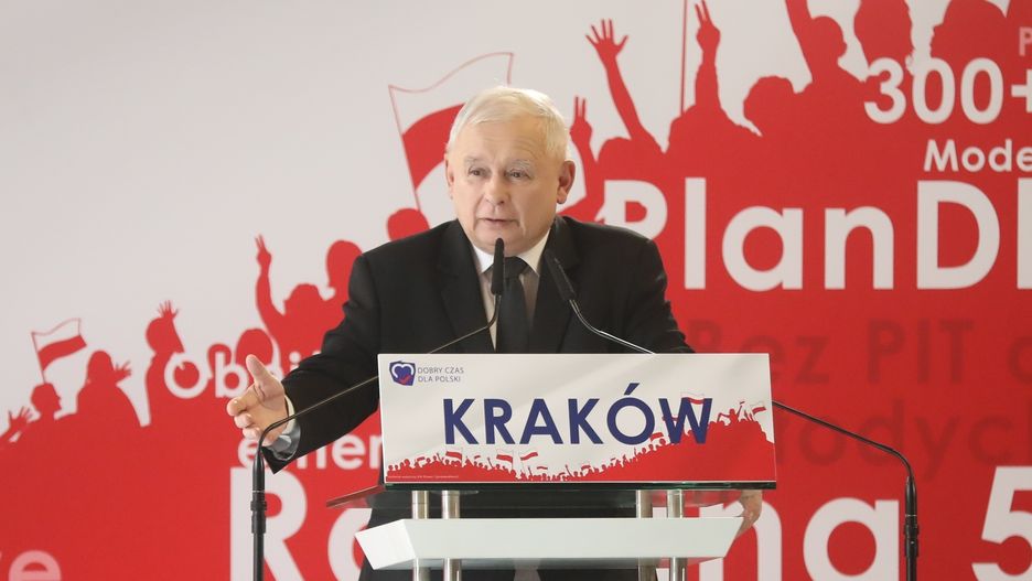 Jarosław Kaczyński na konwencji PiS w Krakowie