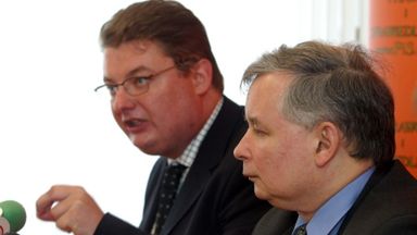 Lider Prawa i Sprawiedliwości Jarosław Kaczyński i Mariusz Kamiński