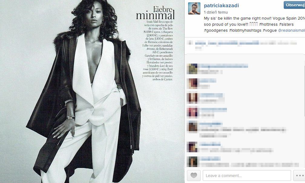 Anais Mali w hiszpańskim Vogue'u