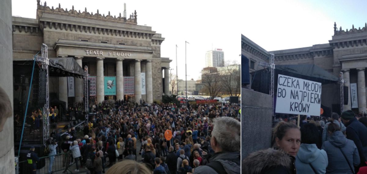 Strajk nauczycieli. Na koncert miały przyjść tysiące osób. Przyszło kilkaset