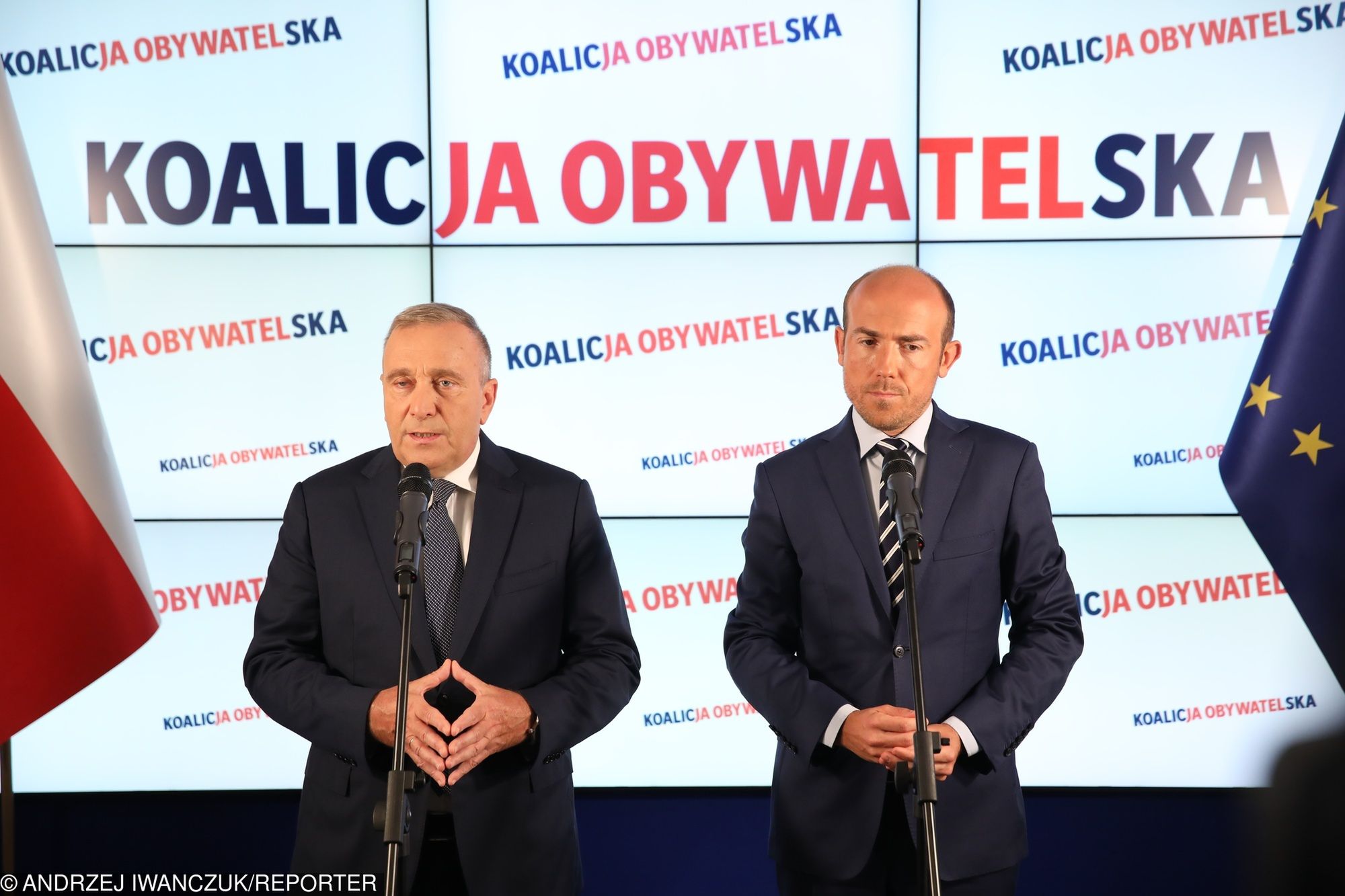 Grzegorz Schetyna i Borys Budka odnieśli się do afery w MS na konferencji prasowej