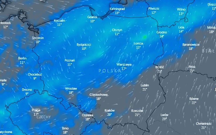 Pogoda podzieliła Polskę. U jednych 24 stopnie C, u innych mokry śnieg