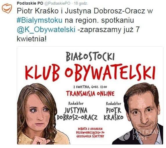 Justyna Dobrosz-Oracz i Piotr Kraśko poprowadzą debatę PO