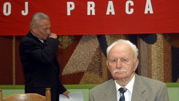 Przewodniczący Rady Naczelnej PPS Zbigniew Puchajda i honorowy przewodniczący Jan Mulak