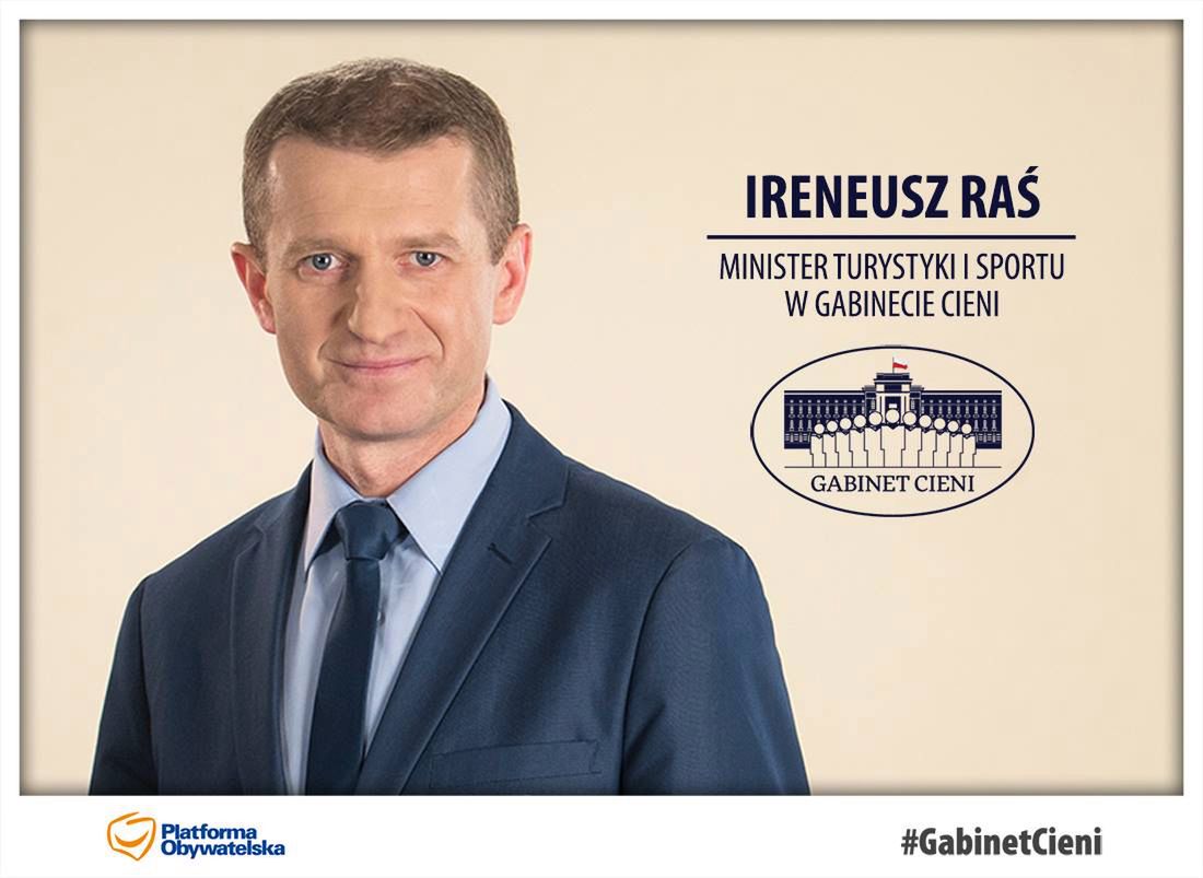 Na zdjęciu: Ireneusz Raś, minister sportu w gabinecie cieni PO 