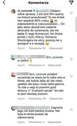 Komentarze pod postem Małgorzaty Rozenek