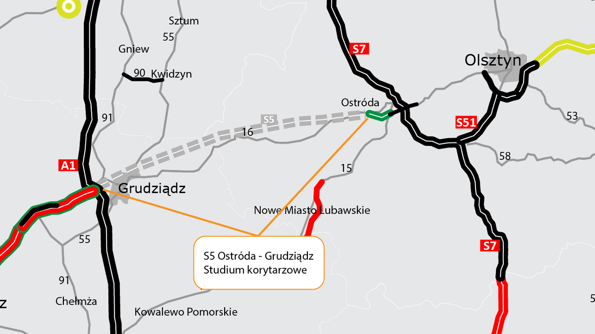 GDDKiA zapowiada budowę łącznika między drogami A1 a S7