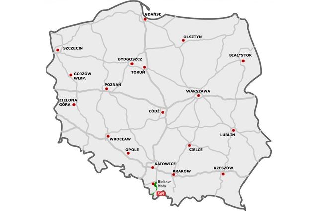 Droga ekspresowa S69 miała stanowić łącznik pomiędzy Bielskiem-Białą a granicą Polski oraz Słowacji w Zwardoniu
