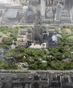 Olbrzymi zielony park wokół Pałacu Kultury. "Zróbmy to!"