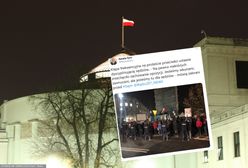 "Ustawa dyscyplinująca" w Sejmie. Na Wiejskiej skromny protest