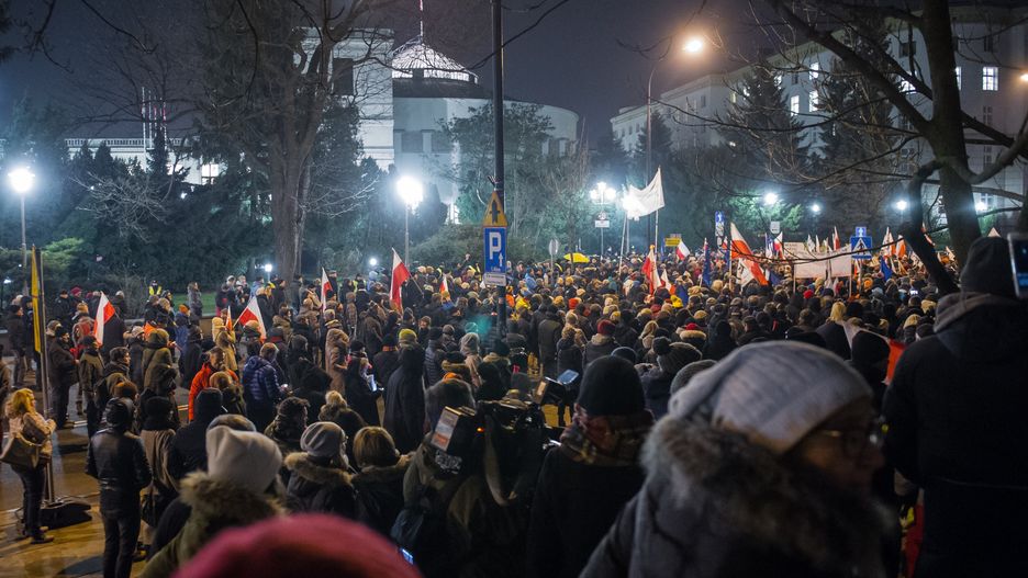 Warszawa, Sejm. Protesty z grudnia 2016 roku