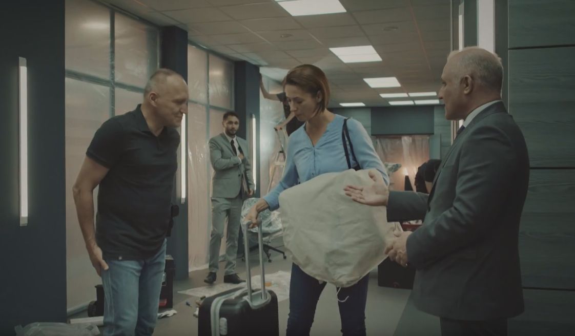 Obsada serialu "Ślad". Od lewej: Mariusz Jakus, Anita Jancia, Przemysław Bluszcz
