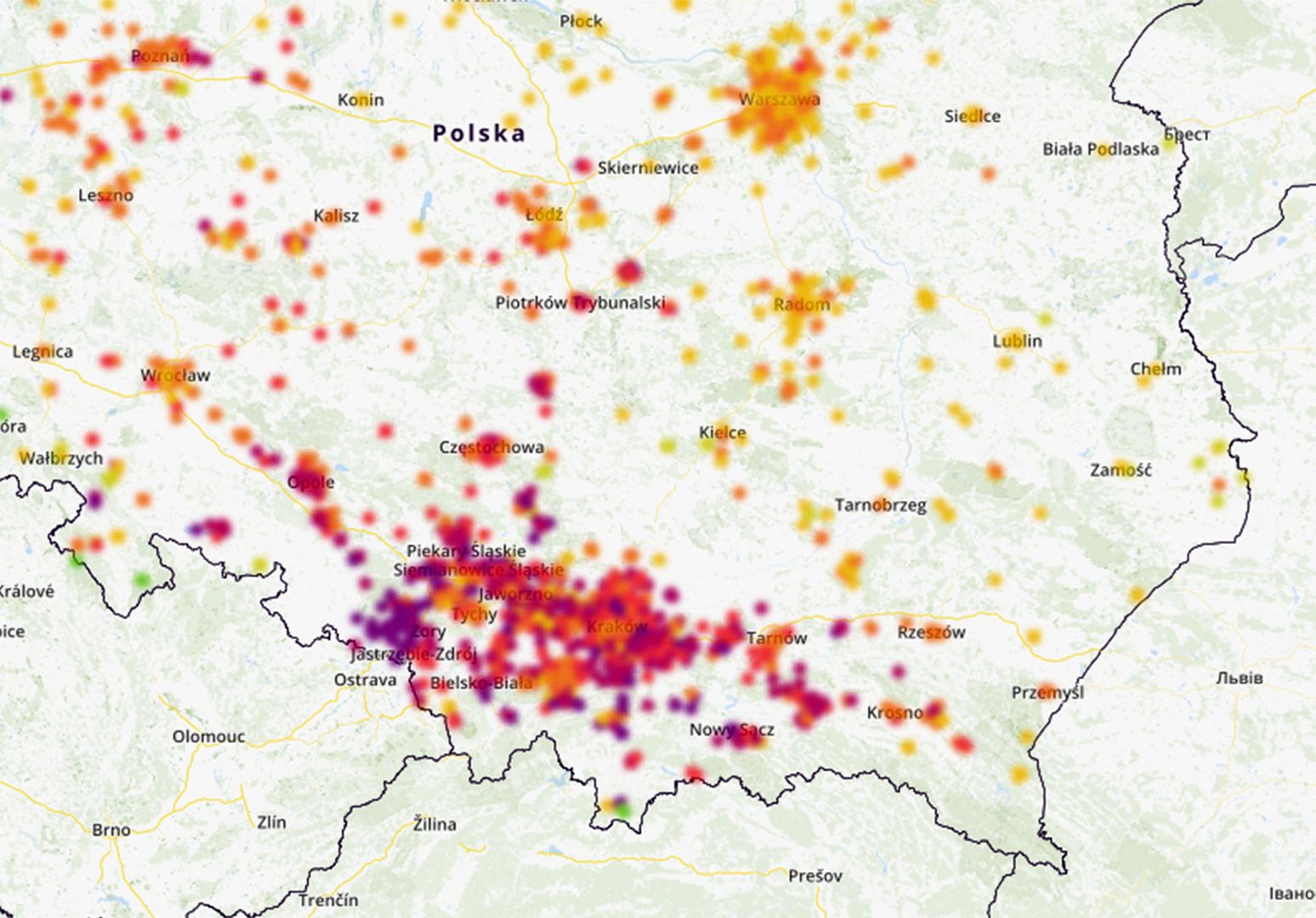 Fatalne powietrze na południu Polski