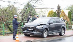 Warszawa. Kolizja auta SOP na moście Łazienkowskim