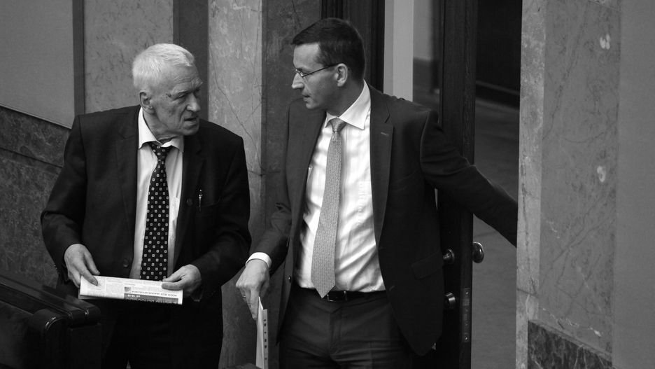 Kornel Morawiecki i Mateusz Morawiecki.
