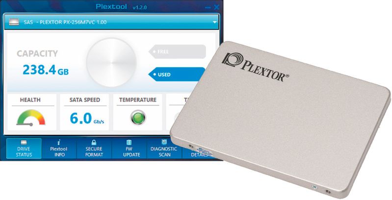 Test dysku SSD Plextor M7V