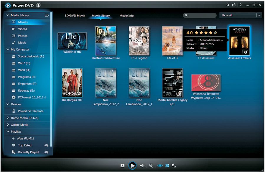 Test PowerDVD 13 Ultra - multimedia w całym domu
