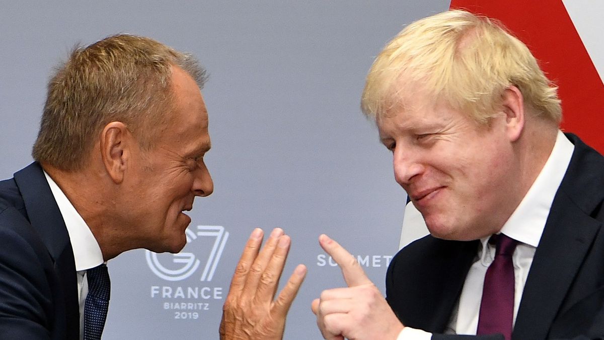 Donald Tusk i Boris Johnson
