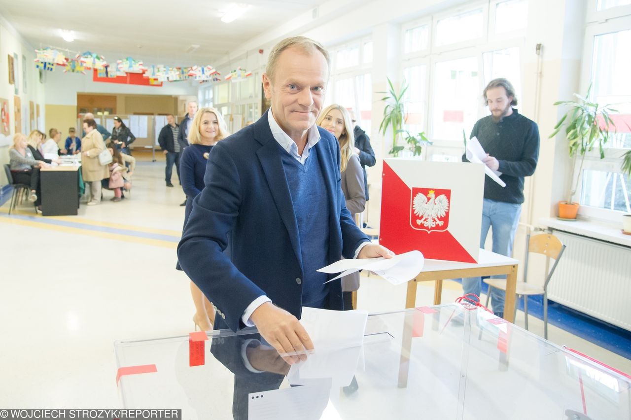 Są sondażowe wyniki wyborów. I już komentarz Donalda Tuska