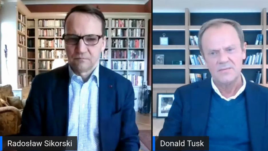 Radosław Sikorski i Donald Tusk rozmawiali o działaniach UE ws. koronawirusa