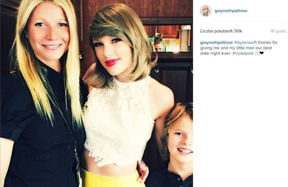 Taylor Swift z synem Gwyneth Paltrow, fot. Instagram