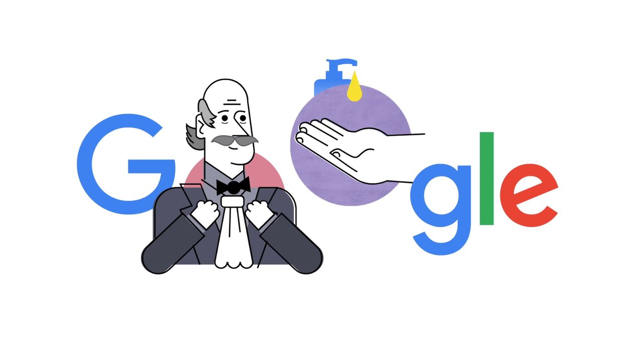 Google Doodle i Ignaz Semmelweis. Google upamiętnia lekarza, który odkrył korzyści mycia rąk