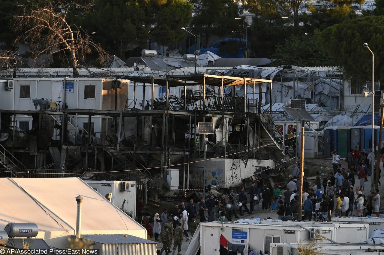 Grecja: Uchodźcy podpalili ośrodek na wyspie Lesbos